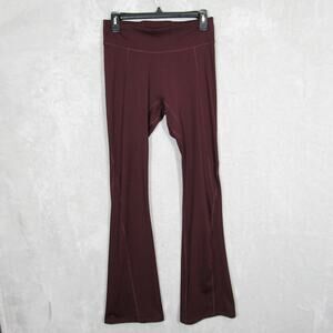 Free People Movement Pants Womens Medium Burgundy Flare Yoga Activewear Gym